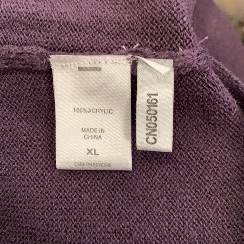 Beautiful lightweight cardigan by NY&Co. Dusty Purple, size XL - Picture 5 of 6